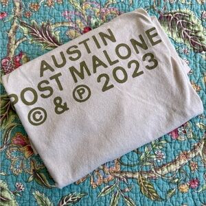 Austin Post Malone 2023 Cream T-Shirt